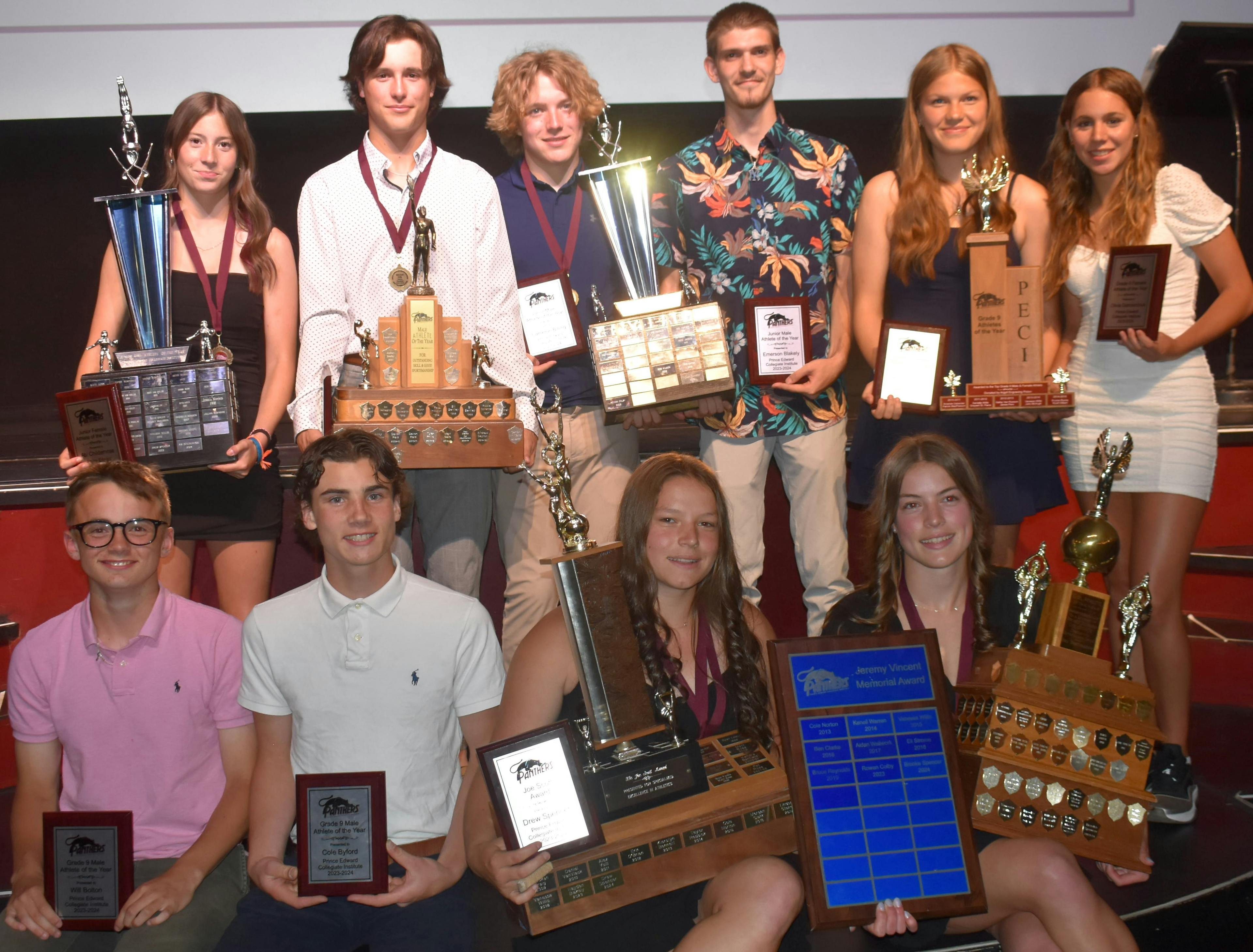 <p>PECI top athletes (Top, from left) Abi Childerhose, Mitchell Sills, Cameron Billing, Emerson Blakely, Sophie Caissie, Olvia Demianchuk, (Bottom) Will Bolton, Cole Byford, Drew Spencer and Brooke Spencer. (Jason Parks/Gazette Staff)</p>
